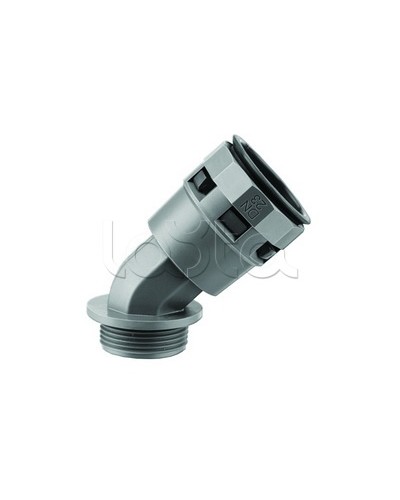 Муфта 45 грд. труба-коробка DN 36 мм, М40х1,5, полиамид, цвет черный DKC PAL36M40N в Кемерово Повороты, муфты, тройники Pintop.ru