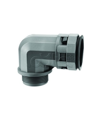 Муфта 90 грд. труба-коробка DN 12 мм, М20х1,5, полиамид, цвет черный DKC PAN12M20N в Кемерово Повороты, муфты, тройники Pintop.ru