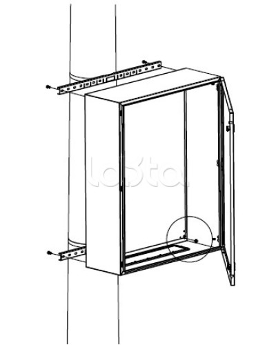 Комплект крепления шкафов CE/RAM box к столбу DKC R5FB600 в Кемерово Полки для шкафов и стоек Pintop.ru