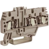 Зажим 2,5 кв.мм серый 1 ввод/2 вывода DKC ZHM510GR