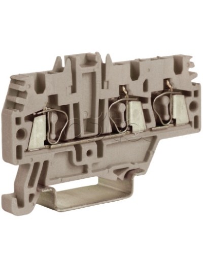 Зажим 2,5 кв.мм серый 1 ввод/2 вывода DKC ZHM510GR в Кемерово Держатели, клипсы, скобы Pintop.ru