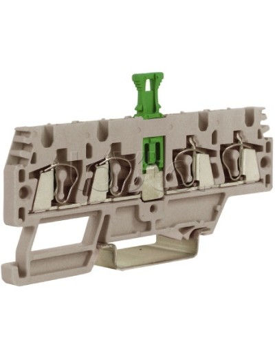 Зажим, 2 ввод/2 вывода, серый 2,5 кв.мм, с размыкателем DKC ZHMS10GR в Кемерово Держатели, клипсы, скобы Pintop.ru