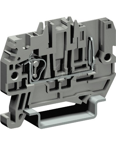 Пружинная проходная клемма со штыревым контактом. Серая. 2,5 кв. мм. DKC ZHVP300GR-RET в Кемерово Аксессуары для лотков Pintop.ru