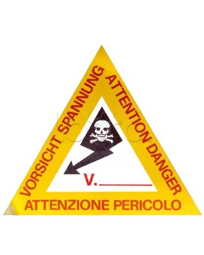 Предупреждающая табличка 120мм DKC ZTA002 в Кемерово Аксессуары для лотков Pintop.ru