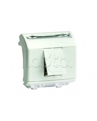 Ком.роз. RJ45 кат.5e экран., 8P8C, Brava, белая, 2мод DKC 76450B в Кемерово Аксессуары для стоек и шкафов Pintop.ru