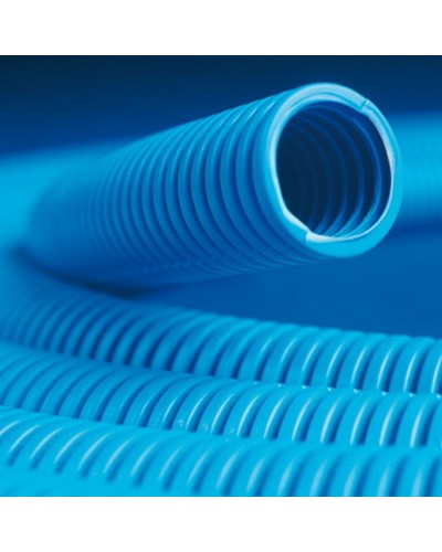 Труба ППЛ гибкая гофр. д.32мм, тяжёлая без протяжки, 25м, цвет синий DKC 10532 в Кемерово Труба гофрированная Pintop.ru