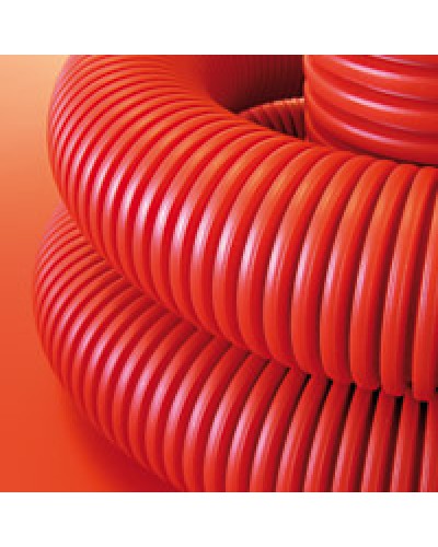 Труба гофрированная двустенная ПНД 160 мм для кабельной канализации с протяжкой DKC 121916 (50 м) в Кемерово Труба гофрированная Pintop.ru