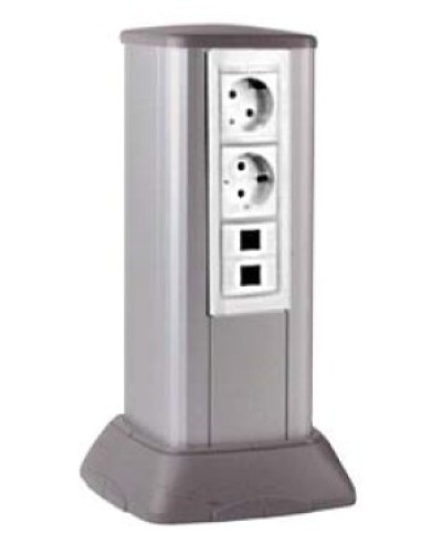 Миниколонна алюминиевая 0,35 м, цвет светло-серебристый металлик DKC 19531 в Кемерово Коммутационные изделия Pintop.ru