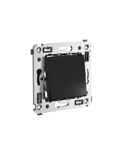 Выключатель одноклавишный в стену, Avanti, Черный квадрат DKC 4402103 в Кемерово Аксессуары для кабель-канала Pintop.ru