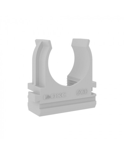 Держатель-клипса быстрого монтажа, для крепления труб, ф20мм, пластик, RAL 7035 DKC 51020M в Кемерово Держатели, клипсы, скобы Pintop.ru