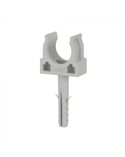 Держатель с защёлкой и дюбелем, в комплекте с винтом розница D16 (100 шт/уп) DKC (51316R) в Кемерово Держатели, клипсы, скобы Pintop.ru