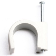 Скоба пластиковая с гвоздем, д.3 - 4мм DKC 51500