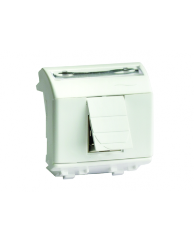 Розетка USB 2.0, со шторкой, белый RAL 9010, 1 разъем, 2М, BRAVA DKC 76202B в Кемерово Аксессуары для стоек и шкафов Pintop.ru