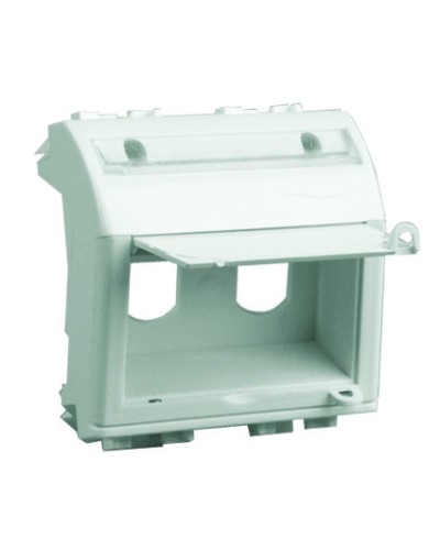 Адаптер для двух оптоволоконных разъемов типа ST, белый, 2 мод. DKC 76615B в Кемерово Аксессуары для кабель-канала Pintop.ru