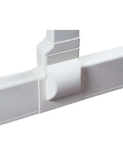 Тройник для плинтусного короба 100х40 мм с отводом на короб 90х40 мм, белый DKC AIR10047 в Кемерово Повороты, муфты, тройники Pintop.ru