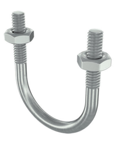 Скоба монтажная U-образная с резьбой М6 с гайками для труб d 1/2 DKC BHU11012 в Кемерово Держатели, клипсы, скобы Pintop.ru