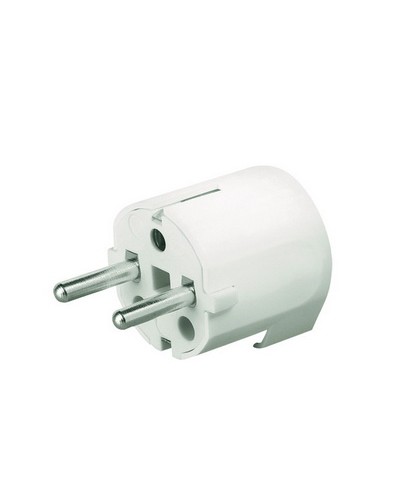 Вилка кабельная, бытовая с боковым вводом кабеля. Черная. IP20 16А 2P+E 230В DKC DIS13083N в Кемерово Аксессуары для стоек и шкафов Pintop.ru