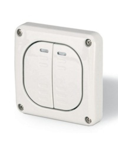 Выключатель однополюсный, двухклавишный DKC DIS1373022 в Кемерово Аксессуары для стоек и шкафов Pintop.ru