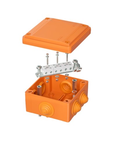 Коробка пластиковая FS с кабельными вводами и клеммниками, IP55,100х100х50мм, 6р, 4мм.квDKC (FSB11604) в Кемерово Распределительные коробки Pintop.ru