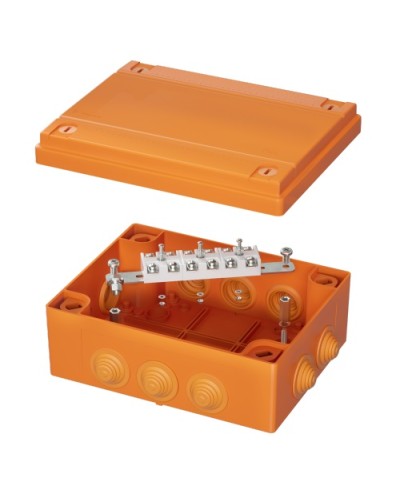 Коробка распределительная IP55, пластиковая с кабельными вводами и клеммниками 240х190х90мм DKC FSK41610 в Кемерово Распределительные коробки Pintop.ru