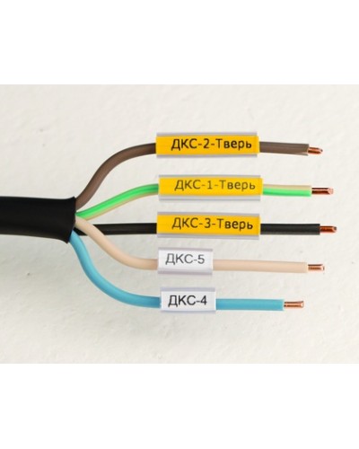 Маркировка для провода, гибкая, для трубочек. 4х23мм. Белая DKC NUTFL23 в Кемерово Крепежные изделия Pintop.ru
