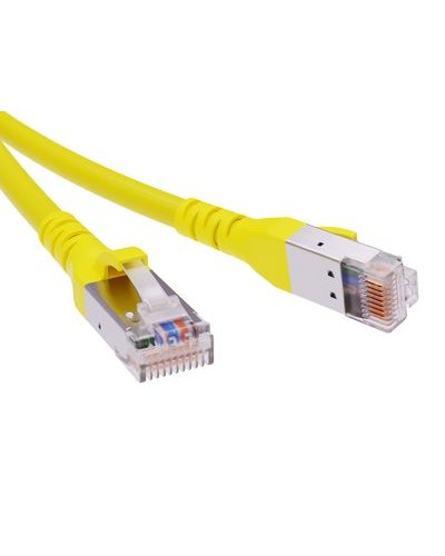 Патч-корд экранированный CAT6A SF/UTP 4х2, LSZH, желтый, 1.5м DKC RN6ASF4515YL в Кемерово Патчкорды (медные) Pintop.ru