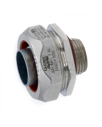 Взрывозащищенная Ex e муфта металлорукав-коробка. DN20 мм. M20х1,5.Никелированная латунь. IP66/6 (EX6014-2020) в Кемерово Повороты, муфты, тройники Pintop.ru