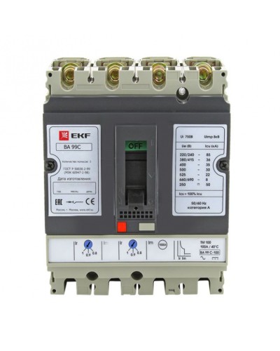 Выключатель автоматический ВА-99C (Compact NS) 250/200А 3P+N 45кА EKF PROxima (mccb99C-250-200+N) в Кемерово Электротехническое оборудование Pintop.ru
