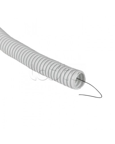Труба гофр. ПВХ с протяжкой d20 мм (100 м) белая EKF-Plast (tg-z-20-100-white) в Кемерово Труба гофрированная Pintop.ru