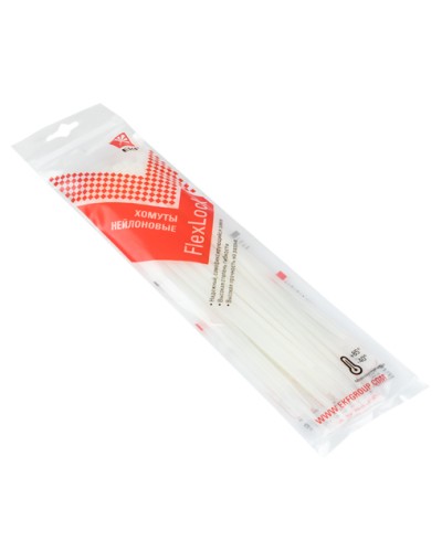 Хомут P6.6 стандартный (б), 3.6x200 (100шт) FlexLock PROxima EKF (plc-fl-ctsw-3.6x200) в Кемерово Стяжки-хомуты Pintop.ru