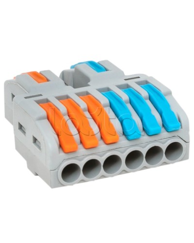 Строительно-монтажная клемма СМК 222-426 разветвительная 6 выходов 0,08-4 мм2 EKF (plc-smk-422-6) - Строительно-монтажная клемма СМК 222-426 разветвительная 6 выходов 0,08-4 мм2 EKF в Кемерово Клеммные колодки Pintop.ru