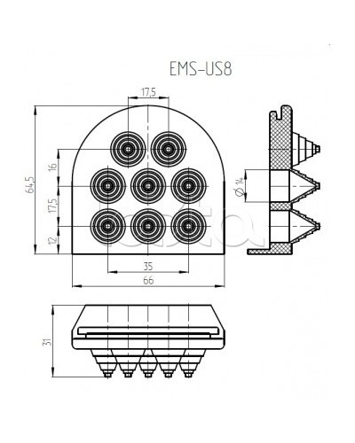 Ввод кабельный Elbox EMS-US8 в Кемерово Аксессуары для стоек и шкафов Pintop.ru