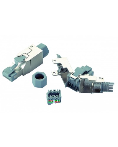 Вилка RJ45 категории 6 FTP для полевой установки Eurolan (13A-F6-03SL) в Кемерово Коннекторы и разъемы Pintop.ru