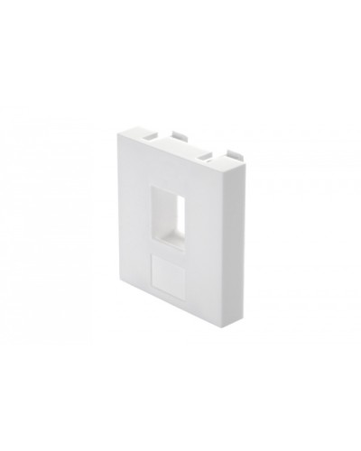 Адаптер 45 × 45 мм для 1 мультимедиа-модуля Keystone без шторки, белый Eurolan (16B-45-11WT) в Кемерово Модули Keystone Pintop.ru