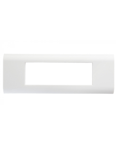 Рамка горизонтальная французский стандарт 6 модулей 45 × 22,5 мм, белый Eurolan (16M-00-26WT) в Кемерово Комбинированные настенные розетки Pintop.ru