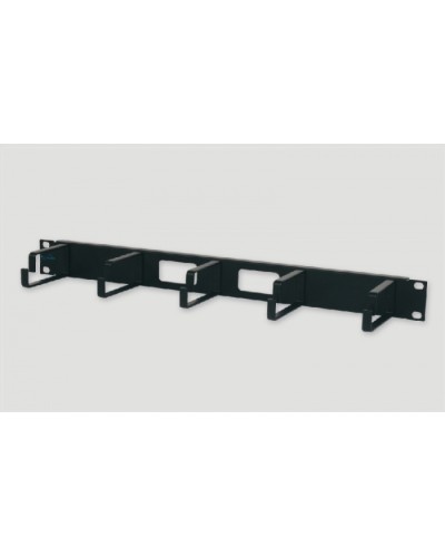 Кабельный органайзер 1U, с металлическими кольцами Eurolan 25B-1U-02BL в Кемерово Кабельные органайзеры Pintop.ru