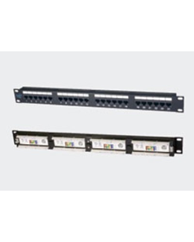 Патч-панель 19, 1U, 24xRJ45 категория 5е Eurolan (27B-U5-24BL) в Кемерово Патч панель Pintop.ru