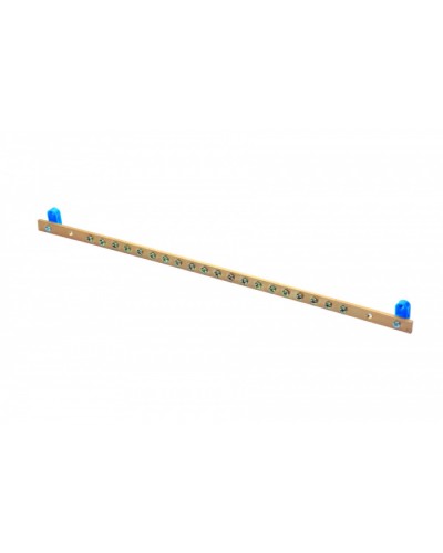 Шина заземления 19 (500 мм), 20 точек, 5 × 15 мм Eurolan 60A-14-11GR в Кемерово Аксессуары для стоек и шкафов Pintop.ru