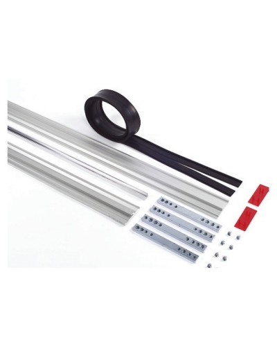 Пара торцевых заглушек для декорирования зажимных профилей на цельностеклянных полотнах Faac 105405 в Кемерово Запчасти для шлагбаумов и автоматики Pintop.ru