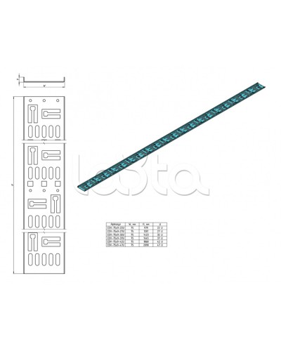 Организатор-лоток Hyperline CDV-M-75x9-42U-RAL9005 в Кемерово Кабельные органайзеры Pintop.ru