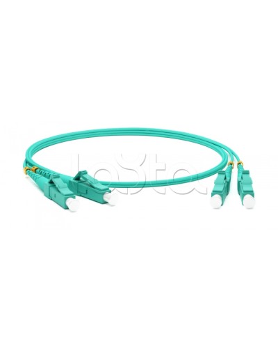 Патч-корд волоконно-оптический Hyperline FC-D2-503-FC/PR-LC/PR-H-3M-LSZH-AQ в Кемерово Патч-корды оптические Pintop.ru