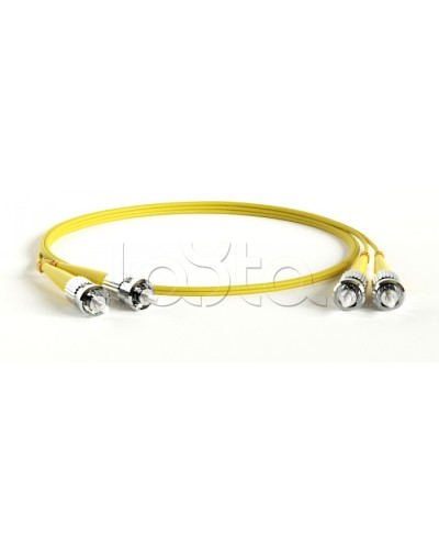 Патч-корд волоконно-оптический Hyperline FC-D2-9-ST/UR-ST/UR-H-1M-LSZH-YL в Кемерово Патч-корды оптические Pintop.ru