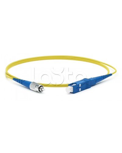 Патч-корд волоконно-оптический Hyperline FC-S2-9-SC/UR-SC/UR-H-5M-LSZH-YL в Кемерово Патч-корды оптические Pintop.ru