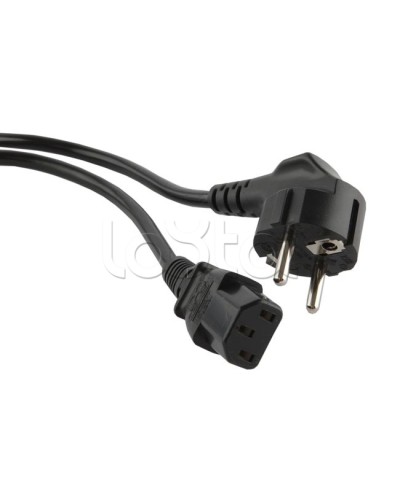 Кабель питания компьютера (Shucko - C13), 10A, угловая вилка, 0.5м Hyperline PWC-IEC13-SHM-0.5-BK в Кемерово Патч-корды и пигтейлы Pintop.ru