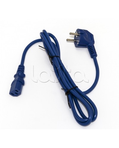 Кабель питания компьютера Hyperline PWC-IEC13-SHM-1.8-BL в Кемерово Патч-корды и пигтейлы Pintop.ru