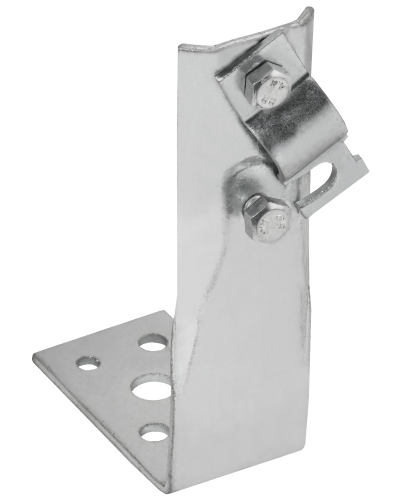 Держатель проводника круглого 6-10мм винтовой угловой h=60мм оцинкованная сталь IEK (ZDP87-11-1-16-60) в Кемерово Крепеж Pintop.ru