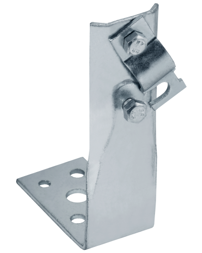 Держатель проводника круглого 6-10мм винтовой угловой h=80мм оцинкованная сталь HDZ IEK (ZDP87-14-1-16-80) в Кемерово Крепеж Pintop.ru