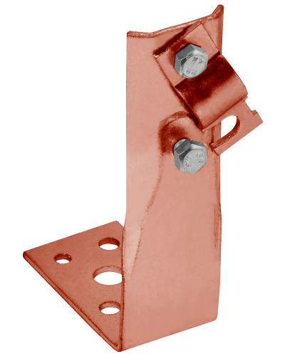 Держатель проводника круглого 6-10мм винтовой угловой h=150мм медь IEK (ZDP87-50-1-16-150) в Кемерово Крепеж Pintop.ru