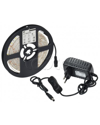 Комплект DIY (2835W60-4,8-IP65-12В 5м + др. + выкл.) IEK (LSR1-2-060-65-1-05-S1) в Кемерово Источники света(Лампы) Pintop.ru