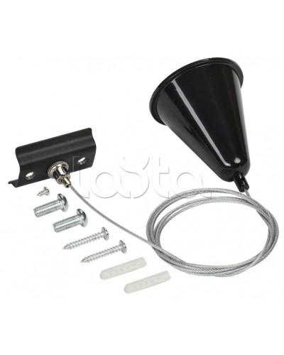 Комплект подвеса для ШП с тросом 1,5м черный IEK (LT-SO0D-KPT-D15-K02) в Кемерово Светильники Pintop.ru